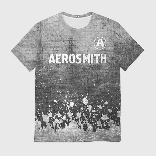 Мужская футболка Aerosmith - grey gradient посередине / 3D-принт – фото 1