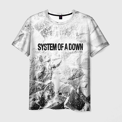 Мужская футболка System of a Down white graphite / 3D-принт – фото 1