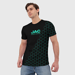 Футболка мужская Jac motors чёрный мозаика, цвет: 3D-принт — фото 2