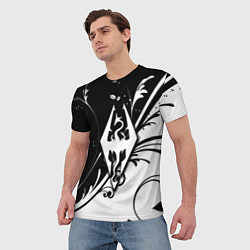 Футболка мужская The Elder Scrolls узор, цвет: 3D-принт — фото 2