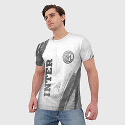 Футболка мужская Inter - white gradient вертикально, цвет: 3D-принт — фото 2