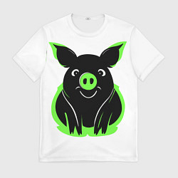Мужская футболка Зеленая хрюшка