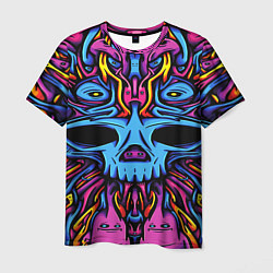 Футболка мужская Skull tatoo steel, цвет: 3D-принт