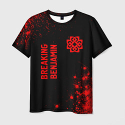 Мужская футболка Breaking Benjamin - red gradient вертикально