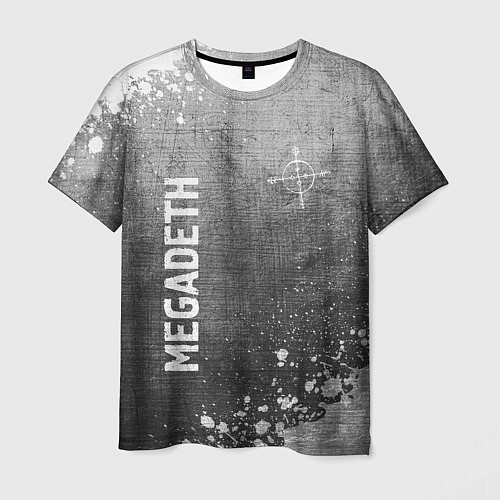 Мужская футболка Megadeth - grey gradient вертикально / 3D-принт – фото 1