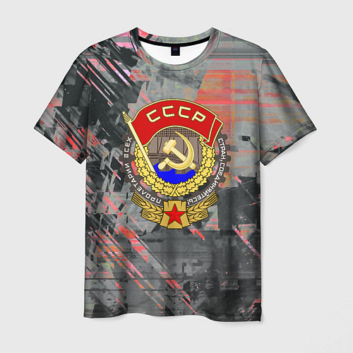 Мужская футболка СССР краски ретро / 3D-принт – фото 1