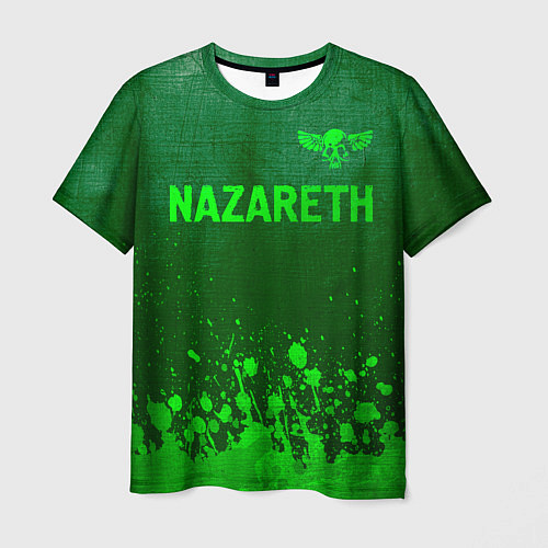 Мужская футболка Nazareth - green gradient посередине / 3D-принт – фото 1