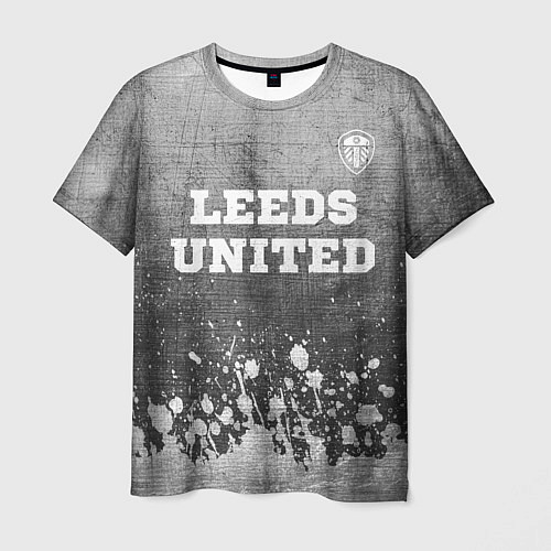 Мужская футболка Leeds United - grey gradient посередине / 3D-принт – фото 1