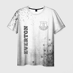 Мужская футболка Everton - white gradient вертикально