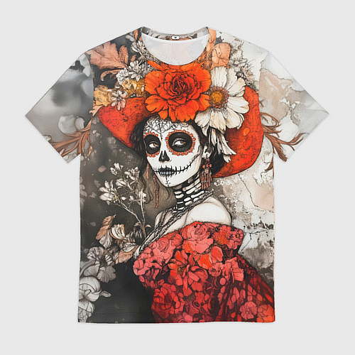 Мужская футболка Катрина в красном / 3D-принт – фото 1