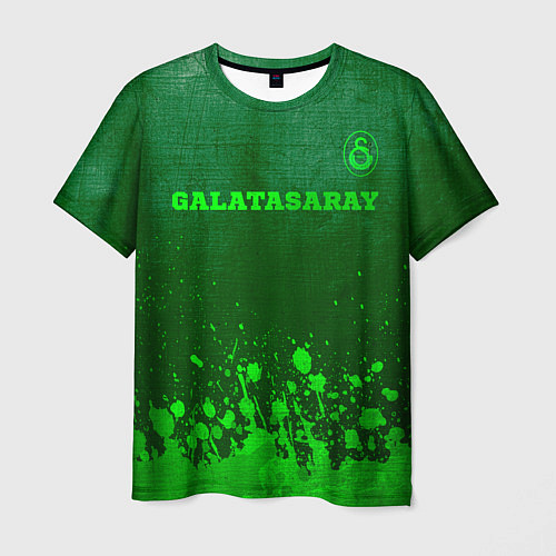 Мужская футболка Galatasaray - green gradient посередине / 3D-принт – фото 1