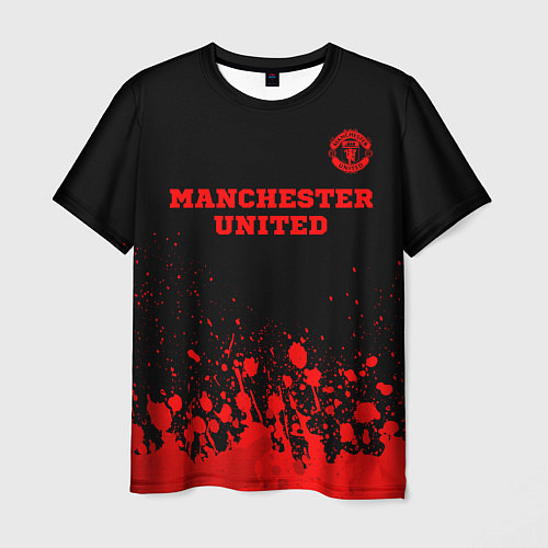 Мужская футболка Manchester United - red gradient посередине / 3D-принт – фото 1