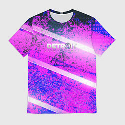 Футболка мужская Detroit become human neon, цвет: 3D-принт