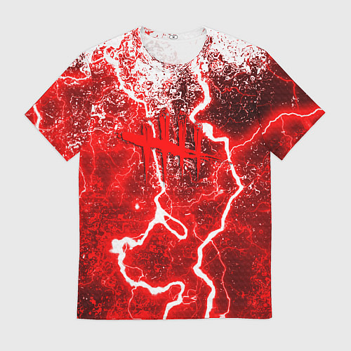 Мужская футболка Dead by daylight молнии в красках / 3D-принт – фото 1