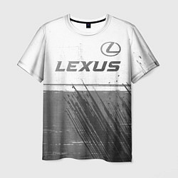 Футболка мужская Lexus - white gradient посередине, цвет: 3D-принт