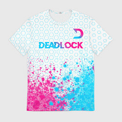 Футболка мужская Deadlock neon gradient style посередине, цвет: 3D-принт