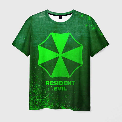 Мужская футболка Resident Evil - green gradient / 3D-принт – фото 1