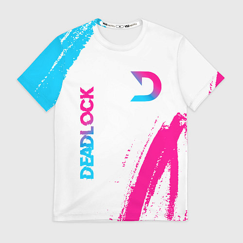 Мужская футболка Deadlock neon gradient style вертикально / 3D-принт – фото 1