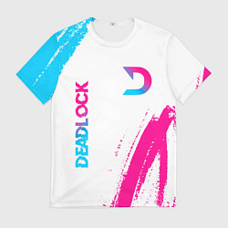 Футболка мужская Deadlock neon gradient style вертикально, цвет: 3D-принт