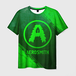 Футболка мужская Aerosmith - green gradient, цвет: 3D-принт