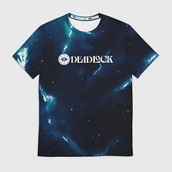 Футболка мужская Deadlock logo синие молнии, цвет: 3D-принт