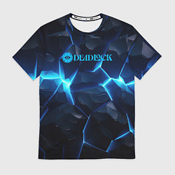 Футболка мужская Deadlock logo синий лого, цвет: 3D-принт