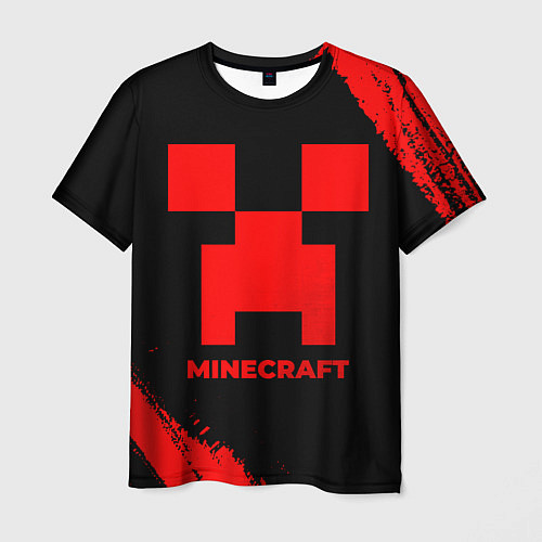 Мужская футболка Minecraft - red gradient / 3D-принт – фото 1