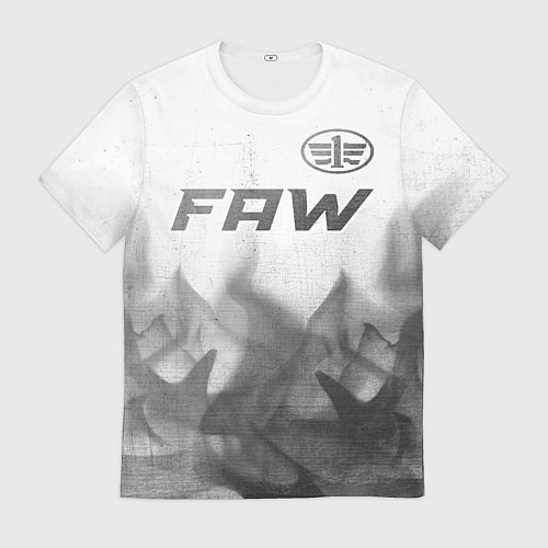 Мужская футболка FAW - white gradient посередине / 3D-принт – фото 1