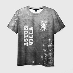 Мужская футболка Aston Villa - grey gradient вертикально