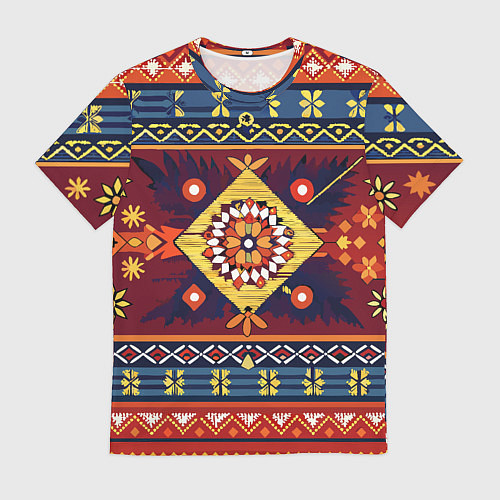 Мужская футболка Стиль советского ковра узоры и орнамент / 3D-принт – фото 1