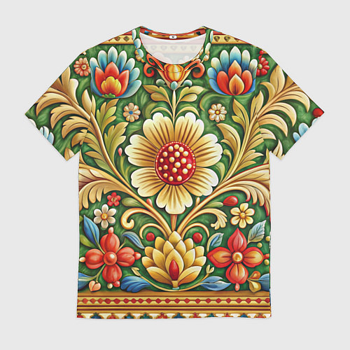 Мужская футболка Стиль советского ковра узоры и орнамент / 3D-принт – фото 1