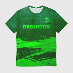 Футболка мужская Brighton - green gradient посередине, цвет: 3D-принт