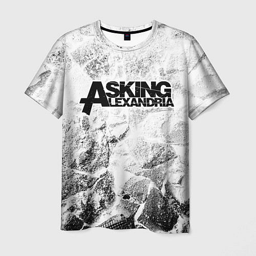 Мужская футболка Asking Alexandria white graphite / 3D-принт – фото 1