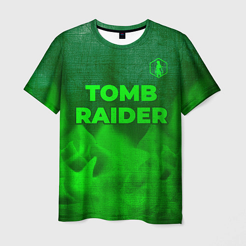 Мужская футболка Tomb Raider - green gradient посередине / 3D-принт – фото 1