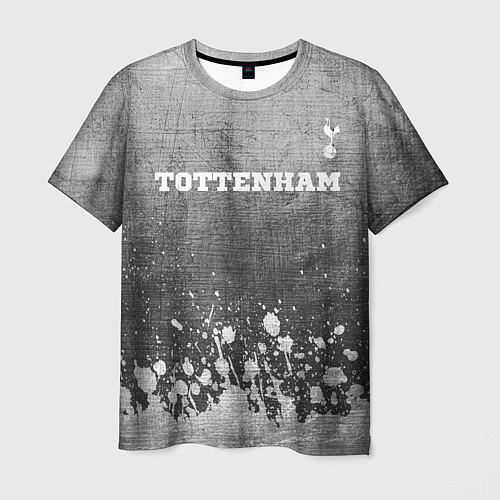 Мужская футболка Tottenham - grey gradient посередине / 3D-принт – фото 1