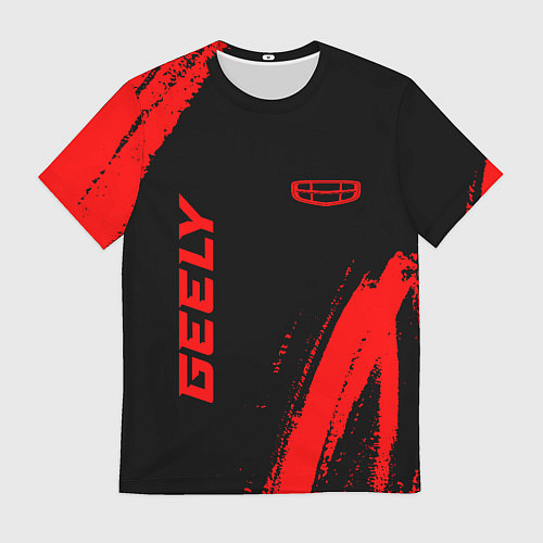 Мужская футболка Geely - red gradient вертикально / 3D-принт – фото 1