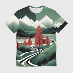 Мужская футболка Дорога на природу
