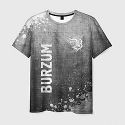 Футболка мужская Burzum - grey gradient вертикально, цвет: 3D-принт