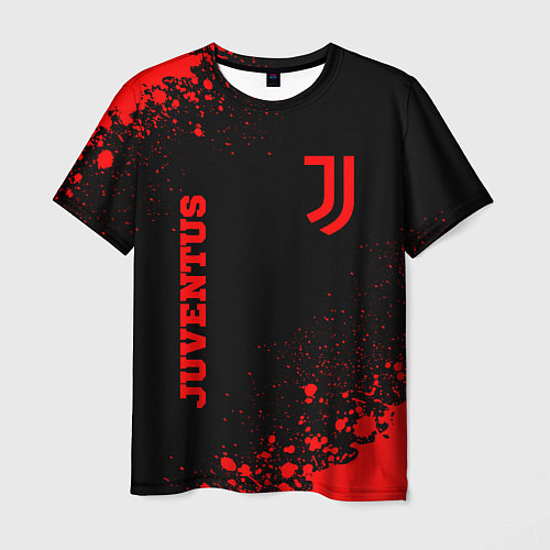 Мужская футболка Juventus - red gradient вертикально / 3D-принт – фото 1