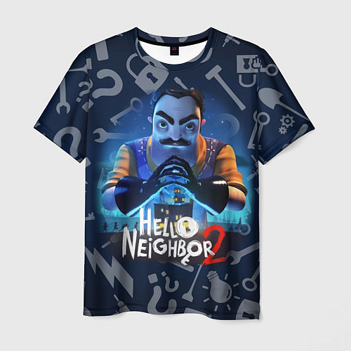 Мужская футболка Привет сосед из игры Hello Neighbor / 3D-принт – фото 1