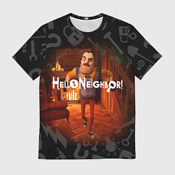 Футболка мужская Привет сосед у камина, цвет: 3D-принт