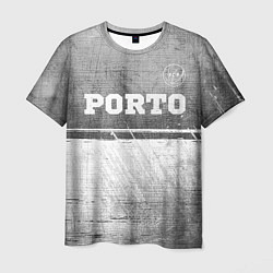 Футболка мужская Porto - grey gradient посередине, цвет: 3D-принт