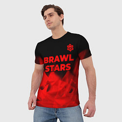 Футболка мужская Brawl Stars - red gradient посередине, цвет: 3D-принт — фото 2