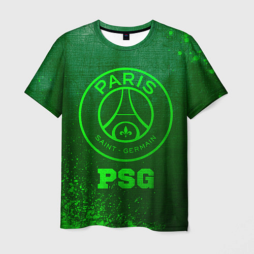 Мужская футболка PSG - green gradient / 3D-принт – фото 1
