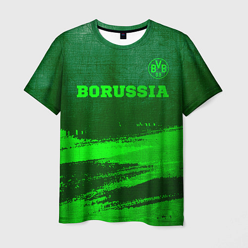 Мужская футболка Borussia - green gradient посередине / 3D-принт – фото 1