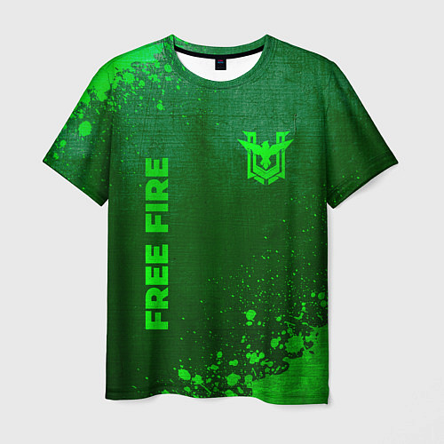 Мужская футболка Free Fire - green gradient вертикально / 3D-принт – фото 1