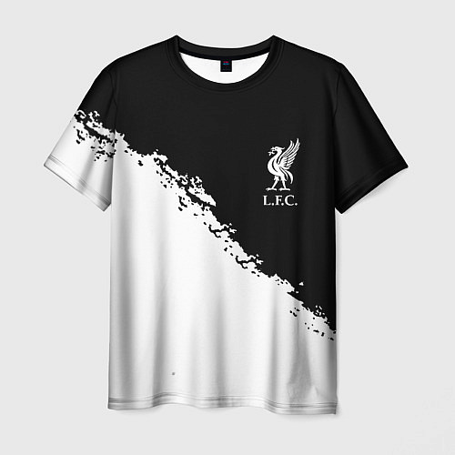 Мужская футболка Liverpool fc белые краски / 3D-принт – фото 1