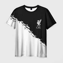 Мужская футболка Liverpool fc белые краски