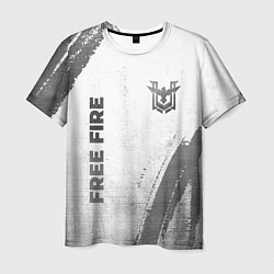 Мужская футболка Free Fire - white gradient вертикально