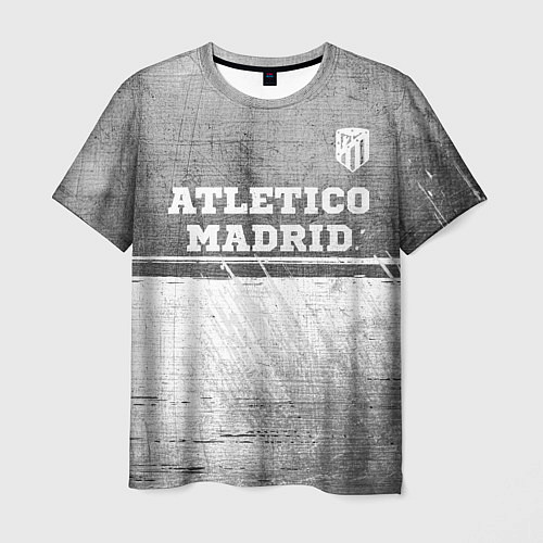 Мужская футболка Atletico Madrid - grey gradient посередине / 3D-принт – фото 1